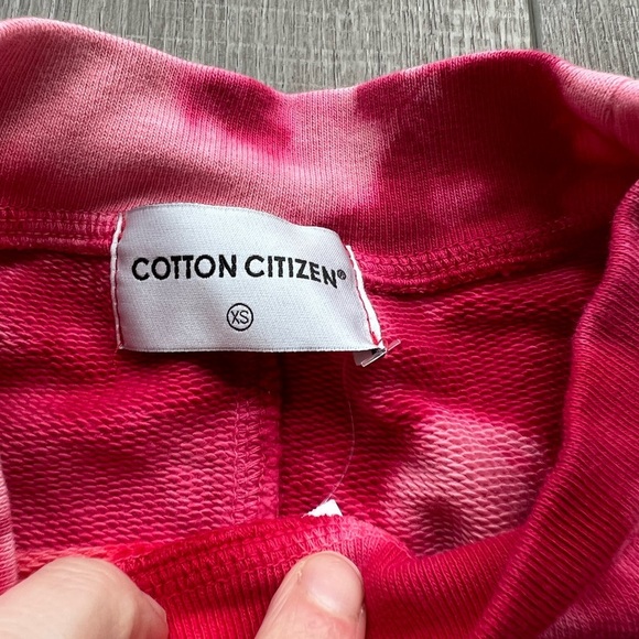 Cotton Citizen Milan Tie Dye Crop Sweatshirt in Poppy Blast Size XS - Picture 4 of 7